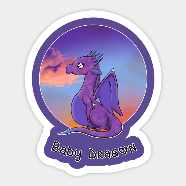 Sunset Baby Dragon 2 Sticker by TreatYourLittle